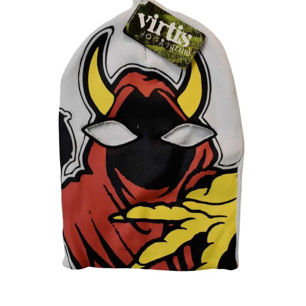 Virtis ICP Insane Clown Posse The Wraith One Size White Beanie Ski Mask New